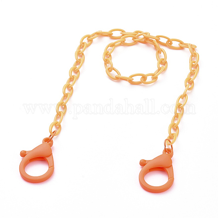 Collares personalizados de cadena de cable de plástico abs NJEW-JN03254-01-1