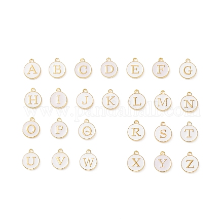 Anfangsbuchstabe a~z Alphabet Emaille Charms ENAM-Q437-07-1