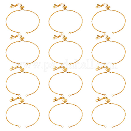 Nbeads 12pcs bracelet chaîne en laiton KK-NB0002-62-1