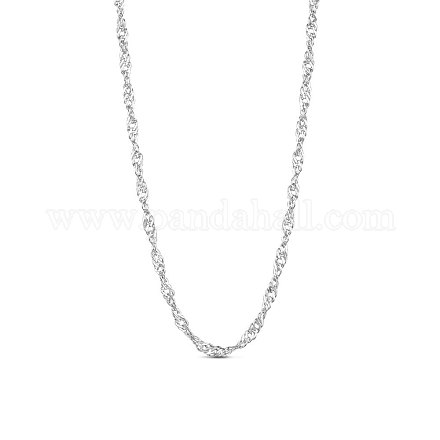 Shegrace collane a catena in argento sterling placcato rodio JN737A-1