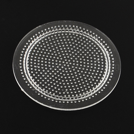 Tavole forate rotonde piatte per i mini perle fusibili 3x2.5mm X-DIY-Q009-06-1