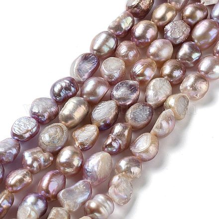 Fili di perle di perle d'acqua dolce coltivate naturali PEAR-Z002-31-1
