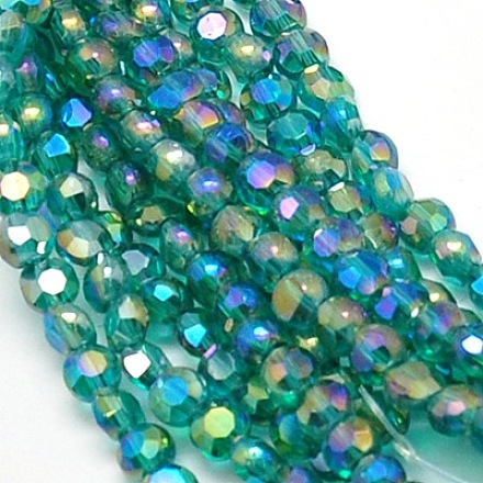 1 Strand Electroplate Glass Beads Strands X-EGLA-A002-4mm-AB11-1