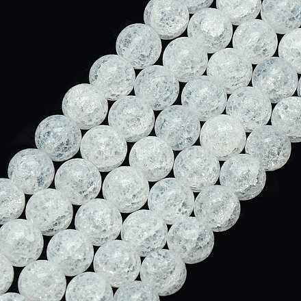 Synthetic Crackle Quartz Round Beads Strands G-L155-10mm-03-1