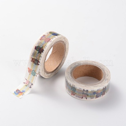 DIYスクラップブック  装飾的なマスキングテープ  カラフル  15mm  10 m /ロール DIY-A002-MOGA06-1