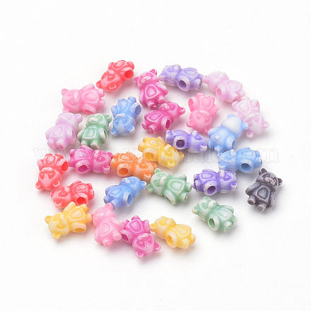Perles en acrylique de style artisanal MACR-T004-09-1
