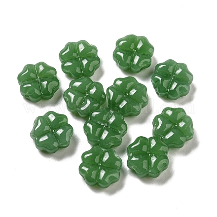 Imitation de perles de verre de jade GLAA-D017-01B-1