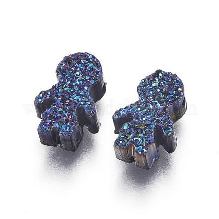 Perlas de resina de piedras preciosas druzy imitación RESI-L026-G05-1