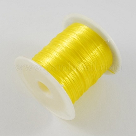 Yellow Stretch Elastic Beading Wire String X-EW-S002-11-1