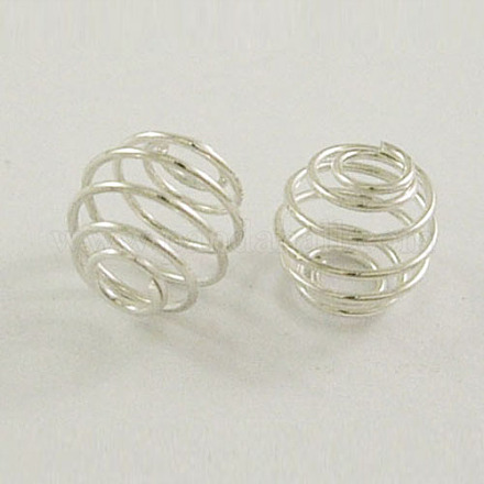 Eisen Wrap-around-Spirale Perlen Käfige IFIN-E181Y-15mm-S-1