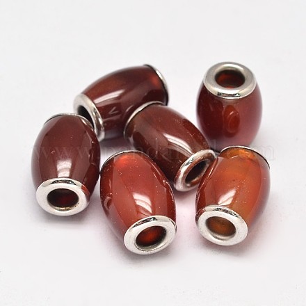Barrel Dyed Natural Agate European Beads G-M260-04A-1