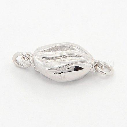 Jewelry Necklace Clasps Sterling Silver Box Clasps STER-M019-06S-1