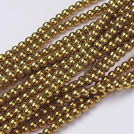 Non-Magnetic Synthetic Hematite Beads Strands G-D010-2-1