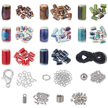 Наборы для изготовления ожерелья из кожаного шнура своими руками DIY-OC0004-11-1