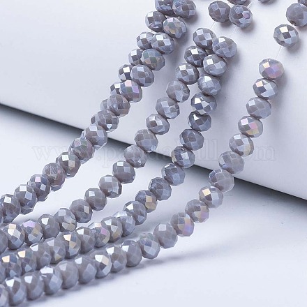 Chapelets de perles en verre électroplaqué X-EGLA-A034-P8mm-B17-1