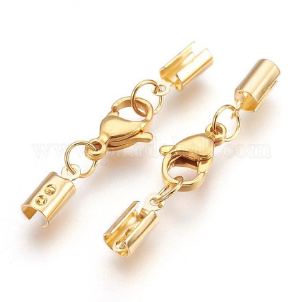 304 Stainless Steel Lobster Claw Clasps STAS-P207-07G-C-1