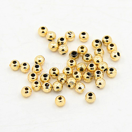 Plating Plastic Acrylic Round Beads PACR-L003-6mm-KC-1