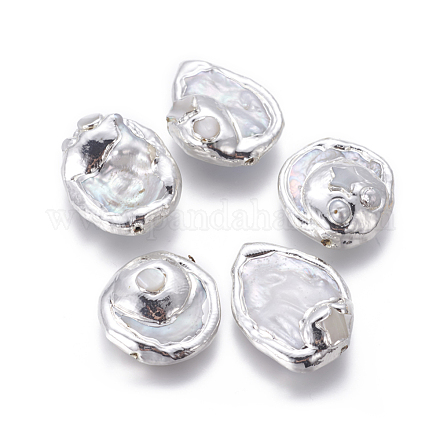 Perlas barrocas naturales perlas cultivadas de agua dulce PEAR-F011-27S-1