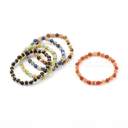 Bracelets de perles extensibles de pierres précieuses BJEW-JB05988-1