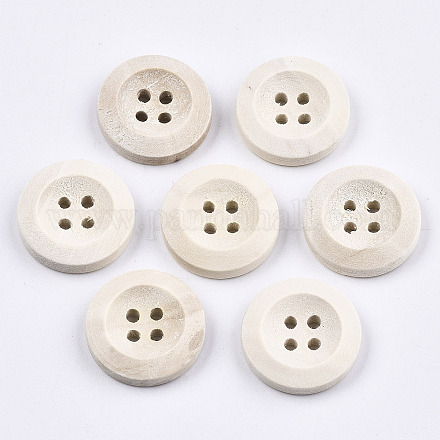 Natural Wood Buttons WOOD-N006-81B-01-1