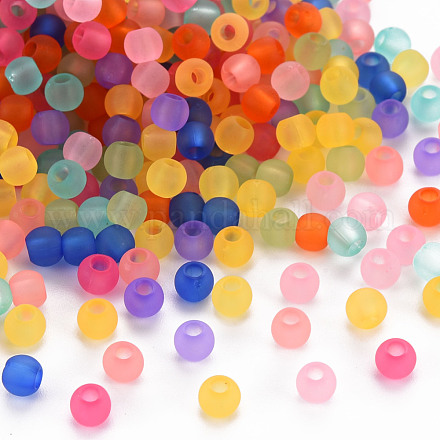 Frosted Transparent Acrylic Beads X-MACR-S371-11A-1