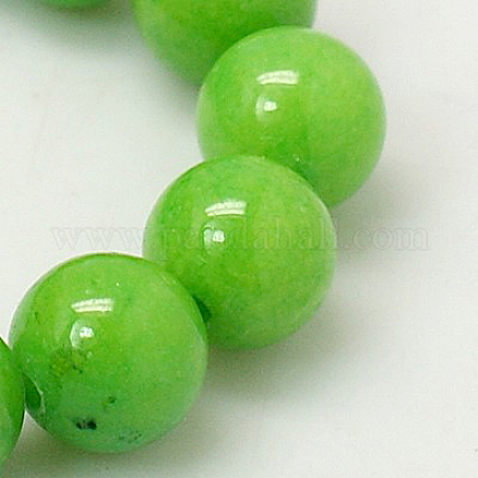 Chapelets de perles rondes en jade de Mashan naturelle G-D263-12mm-XS17-1