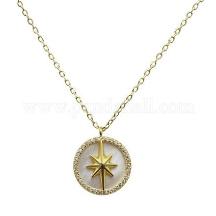 925 подвесные стерлингового серебра ожерелья NJEW-BB47928-A-1