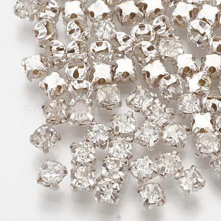 320 Pieces Sew on Rhinestone Sew Crystals Acrylic Gems Sewing Claw  Rhinestone Flatback Gemstones with Hole Silver Prong in Mix Shape Mixed  Size for