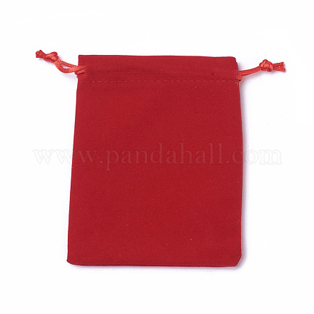 ビロードのパッキング袋  巾着袋  レッド  12~12.6x10~10.2cm TP-I002-10x12-05-1