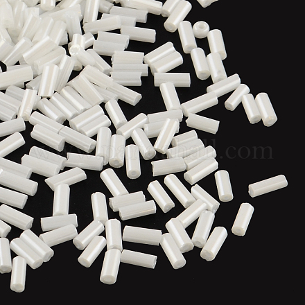 Pearlized Glass Bugle Beads SEED-R011-121-1