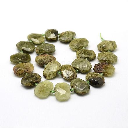 Natural Green Garnet Beads Strands G-F474-08-1