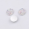 Druzy Resin Cabochons, Round, Clear, 10x3.3mm