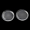 Transparent Glass Cabochons, Double-Side Flat Round, Clear, 37mm