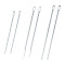 6Pcs 3 Styles Nickel Galvanizing Quick & Easy Drawstring Threader Tool, Easy Threader Drawstring Replacement Tool, Needle for Jackets Swim Trunks Pants Sweatpants Shorts Hoodies, Platinum, 180~221x7.5~8.5x4~4.5mm, Hole: 15~15.5x4~5.5mm, 2pcs/style