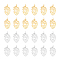 12Pcs 2 Colors 201 Stainless Steel Pendants, Anatomical Organ Heart Shape, with Unsoldered Jump Rings, Mixed Color, 20x12x1mm, Hole: 3mm, Jump Ring: 5x0.8mm, 6pcs/color