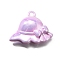 UV Plating Acrylic Pendants, Hat, Purple, 36.5x45x11.5mm, Hole: 3.5mm