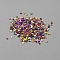 Electroplated Glass Beads, No Hole, Chip, Colorful, 1~3x1~2x1~1.2mm, about 50g/bag, about 16666pcs/bag