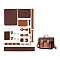DIY Crossbody Bags Set, Including PU Leather Bag Materials, Saddle Brown, 145x185x65mm
