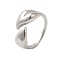 304 Stainless Steel  Rings for Women, Stainless Steel Color, US Size 7 1/4(17.5mm)