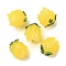 Handmade Lampwork Beads, Tulip, Yellow, 13~14.5x13~15mm, Hole: 1.4mm