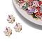 Alloy Enamel Pendants, Unicorn Charm, Golden, Cornsilk, 18x16mm