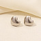 Non-Tarnish Stylish Heart Shaped 304 Stainless Steel Stud Earrings for Women