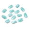 Opaque Acrylic Beads, Imitation Gemstone, Nuggets, Two Tone, Faceted, Turquoise, 24.5x14.5x10.5mm, Hole: 1.6mm, 322pcs/500g