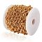 Unwelded Aluminum Cable Chains, for Jewelry Making, with Plastic Spools, Gold, 12x9.2x2x1mm, about 41.01 Feet(12.5m)/roll