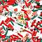 Christmas Theme Handmade Polymer Clay Cabochons, Christmas Tree, Green, 3-9.5x1.5-8x1-3mm
