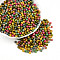 Picasso Glass Seed Beads, Faceted, Rondelle, Mixed Color, 4~4.5x3.5~4mm, Hole: 1~1.2mm, about 6080pcs/pound