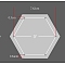 Acrylic Transparent Pressure Plate, Quilting Template, Hexagon, BurlyWood, 77.5x89.5x3mm, Hole: 3mm