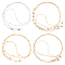 4Pcs 4 Styles Iron & Alloy Eyeglasses Chains, Neck Strap for Eyeglasses, with Rubber Loop Ends, Mixed Color, 705~790mm, 1pc/style