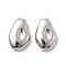 Brass Beads, Nuggets, Real Platinum Plated, 10.5x7.5x3.5mm, Hole: 0.6mm