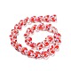 Valentinstag handgefertigte Glas-Emaille-Perlenstränge LAMP-K037-09H-4